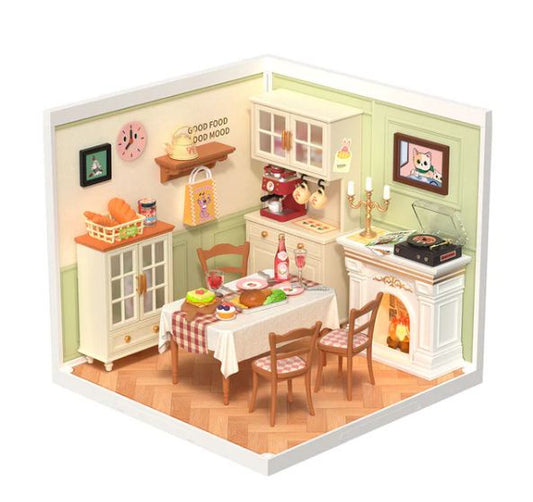 Rolife Warm Dining Room DIY Plastic Miniature House - ROEDW015B