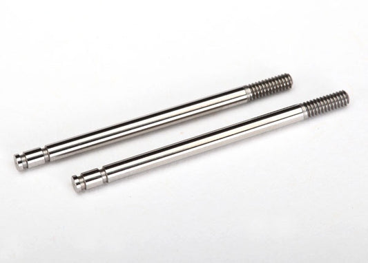 LaTrax Shock shafts, steel, chrome finish (2) - TRA7663