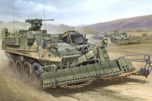 M1132 Stryker Engineer Squad Vehicle w/SMP-Surface Mine Plow/AMP #01575 by Tumpeter”