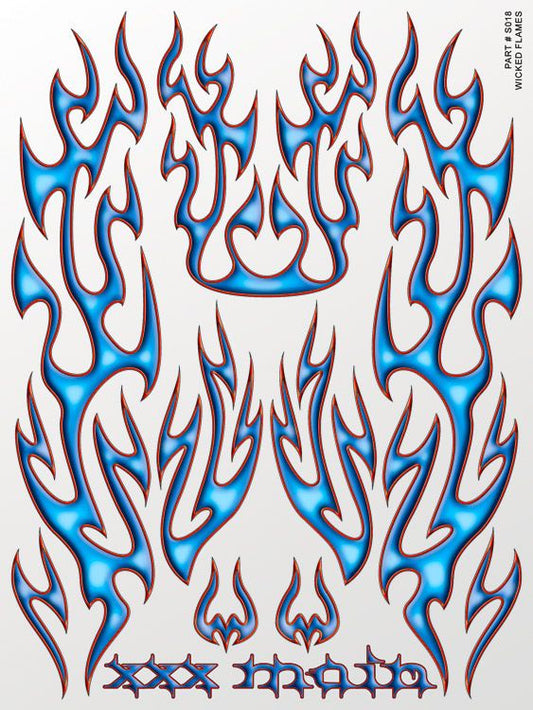 XXX Main Racing Wicked Flames Sticker Sheet - XXXS018