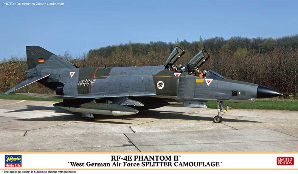 RF-4E Phantom II "West German Air Force Splitter Camouflage" 1/72 #02445 by Hasegawa