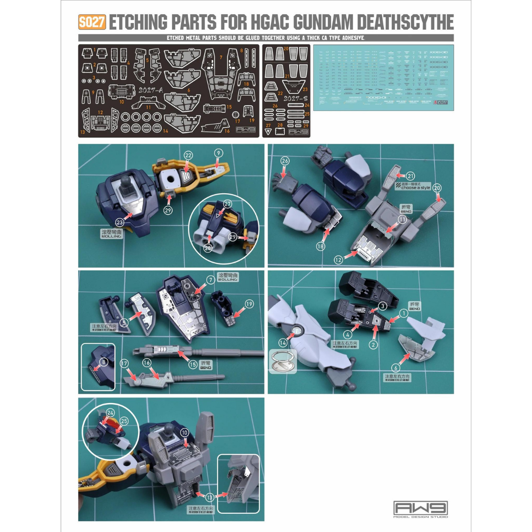 Madworks Photo-Etch Parts for HGAC XXXG-01D Gundam Deathscythe #S27