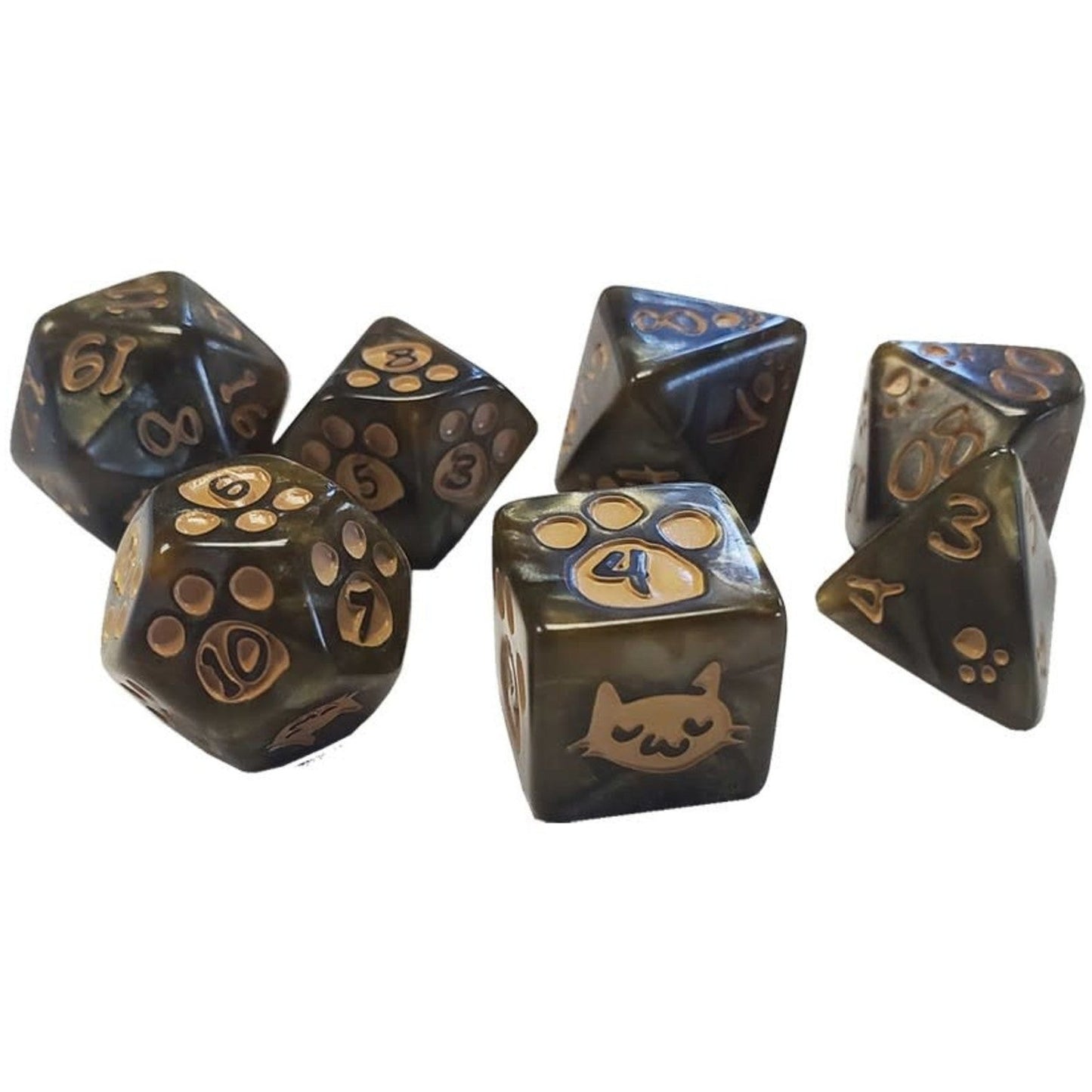 Kitten Dice Set - Assorted Colours