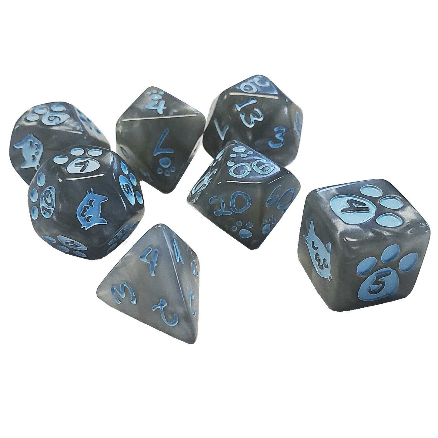 Kitten Dice Set - Assorted Colours
