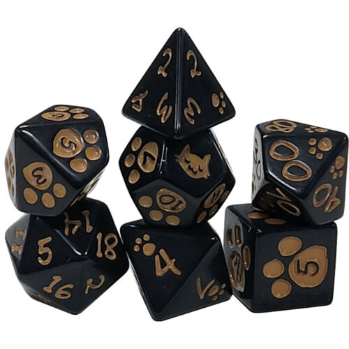 Kitten Dice Set - Assorted Colours