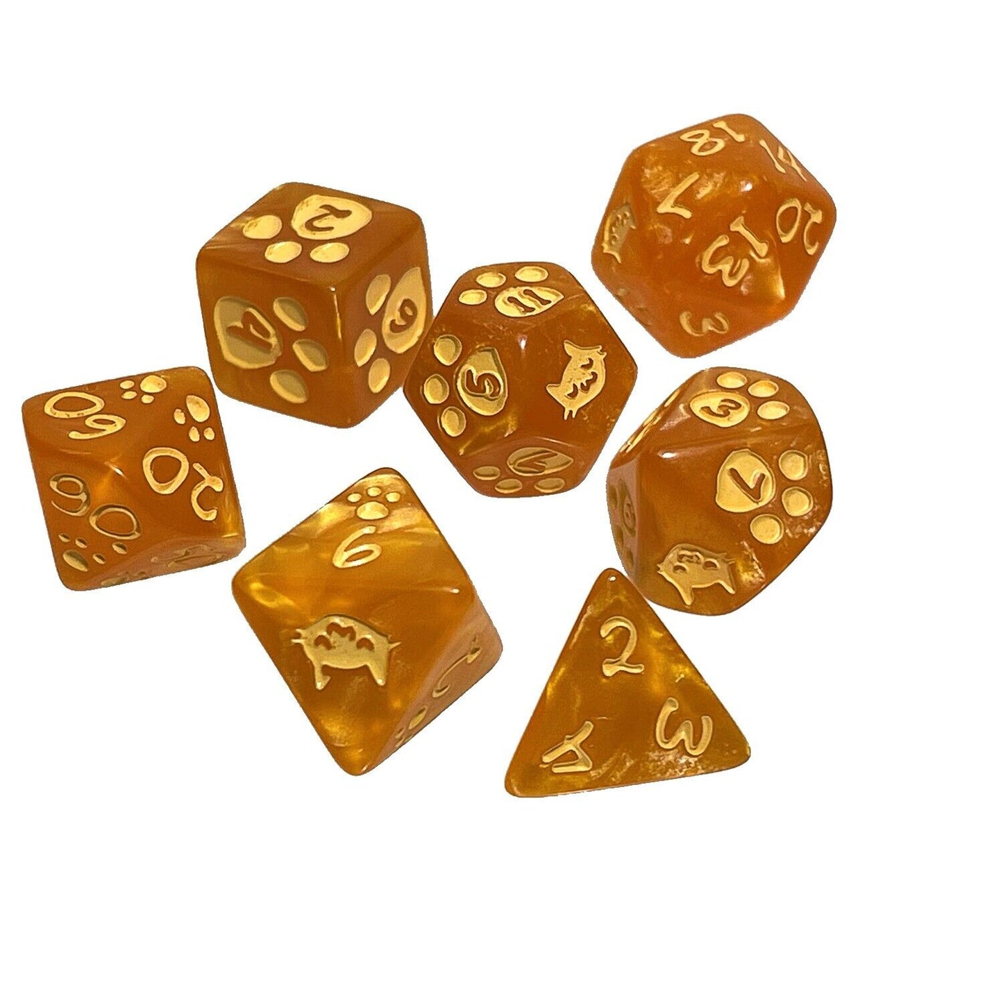 Kitten Dice Set - Assorted Colours