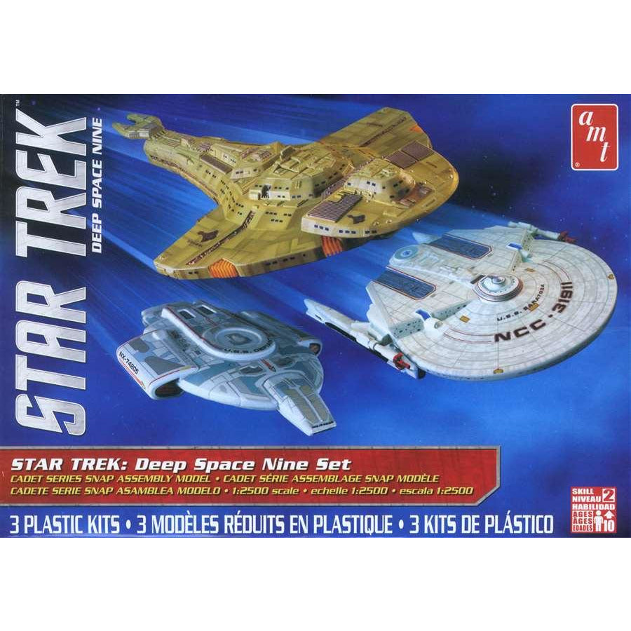 Cadet Series (Set of 3 Models) Deep Space 9 1/2500 Star Trek Model Kit #764 by AMT