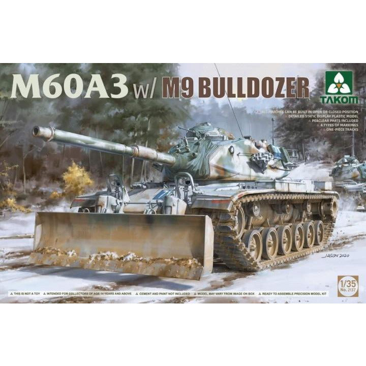 M60A3 w/ M9 Bulldozer 1/35 #2137 by Takom
