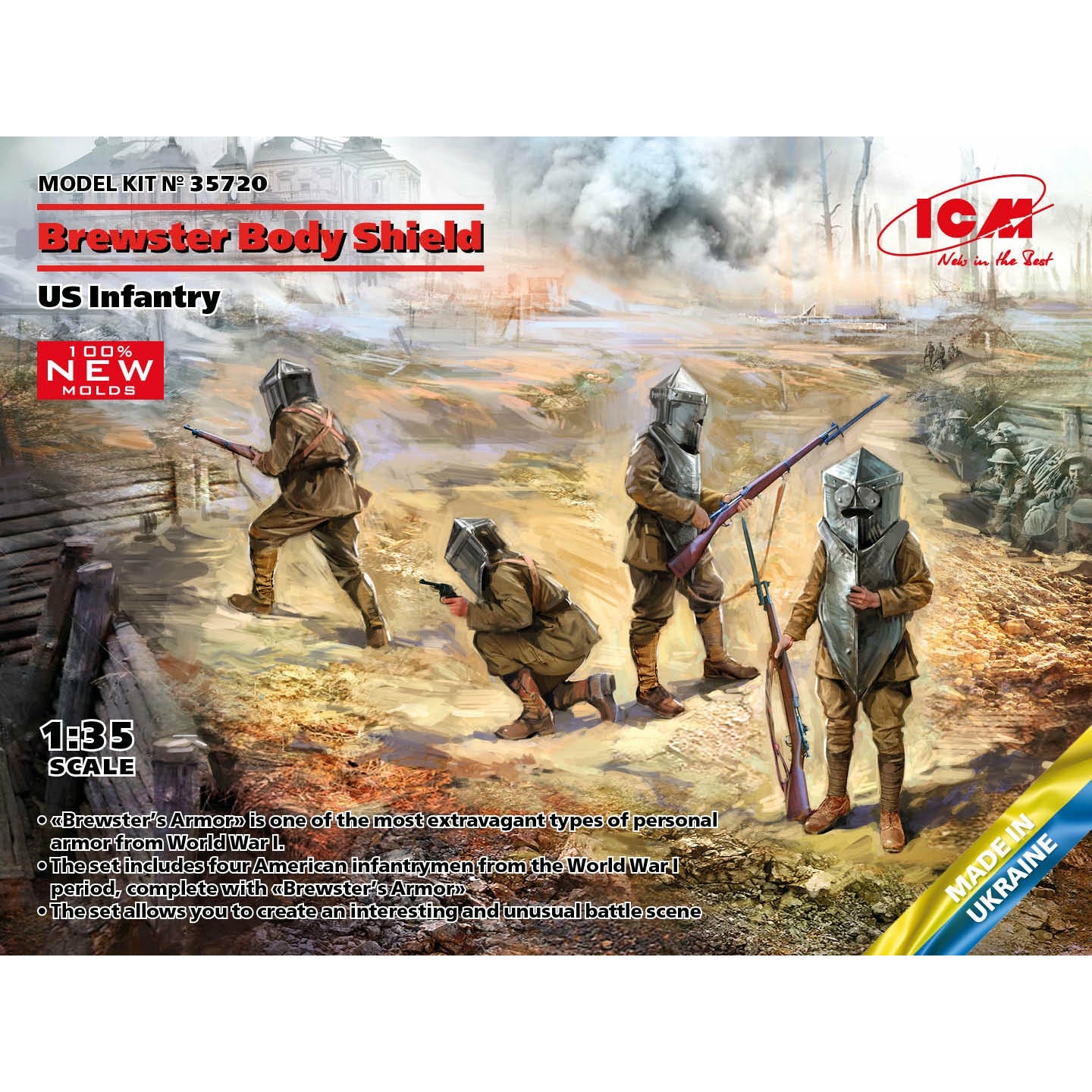 Brewster Body Shield US Infantry (100% New Molds) 1/35 #35720 by ICM