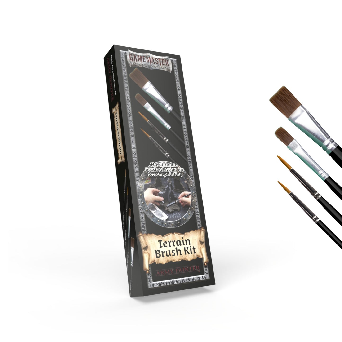 The Army Painter GameMaster Terrain Brush Kit 4 Brush Set #GM4006