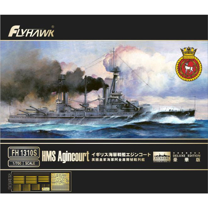 HMS Agincourt (Deluxe Edition) 1/700 Model Ship Kit #FH1310S by Flyhawk