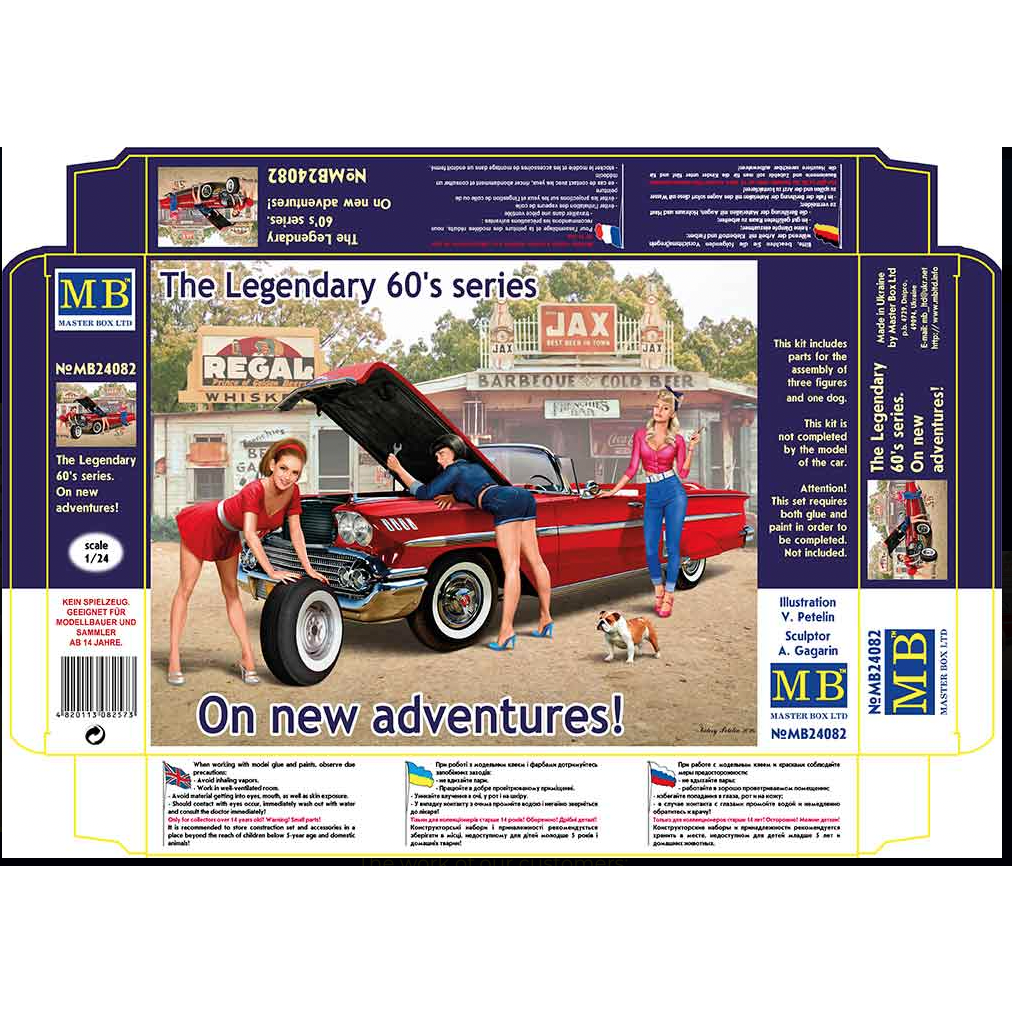 The Legendary 60's series On new adventures! 1/24 #MB24082 by Master Box