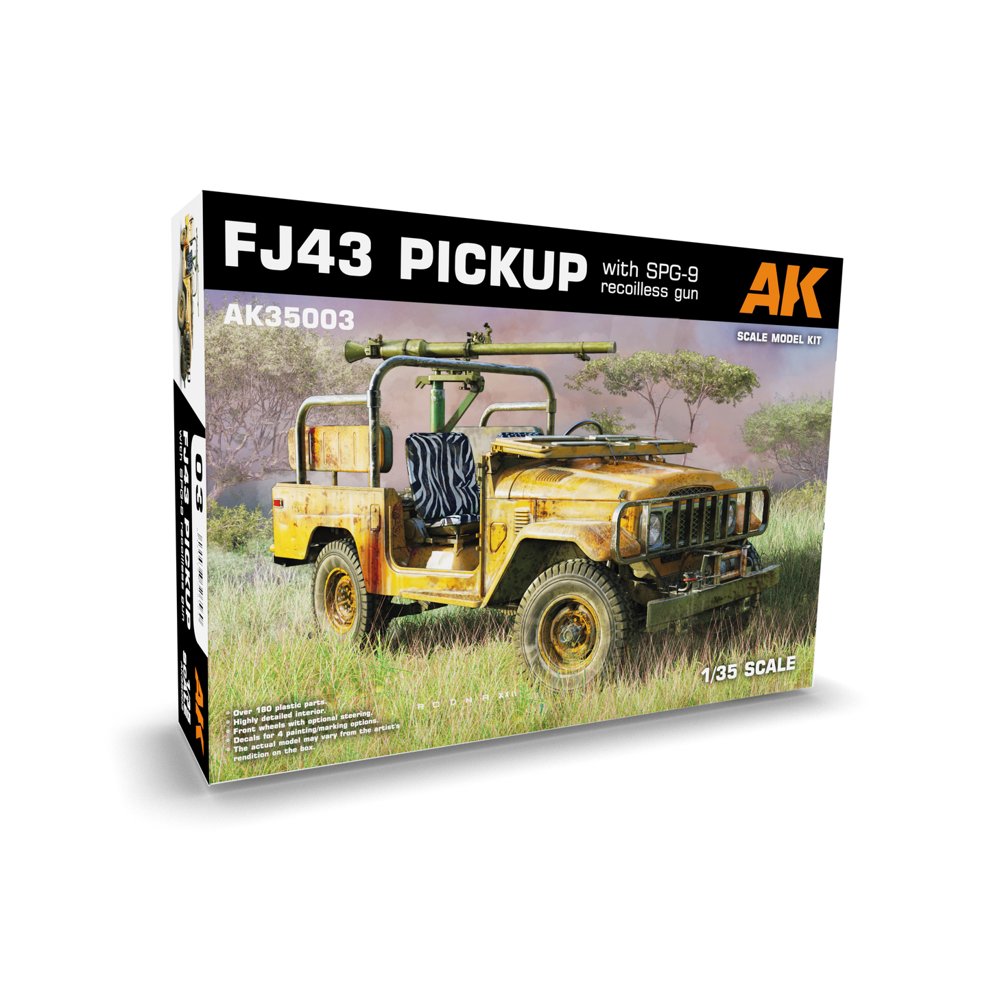 FJ43 Pickup with SPG-9 Recoilless Gun 1/35 #AK35003 by AK Interactive