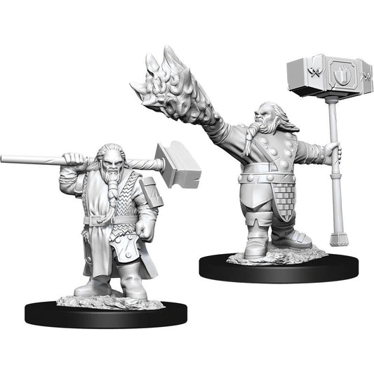 D&D Unpainted Mini - Dwarf Male Cleric 90003