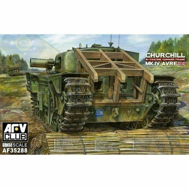 Churchill Mk IV AVRE (Armored Vehicle, Royal Engineers) Tank w/fascine carrier 1/35 by AFV Clu