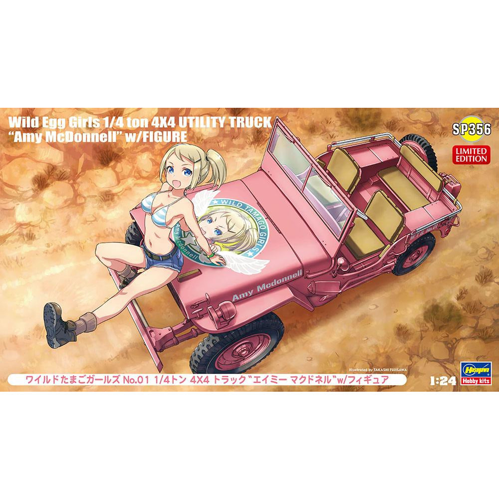 Wild Egg Girls 1/4 ton 4x4 Utility Truck "Amy McDonnell" 1/24 by Hasegawa