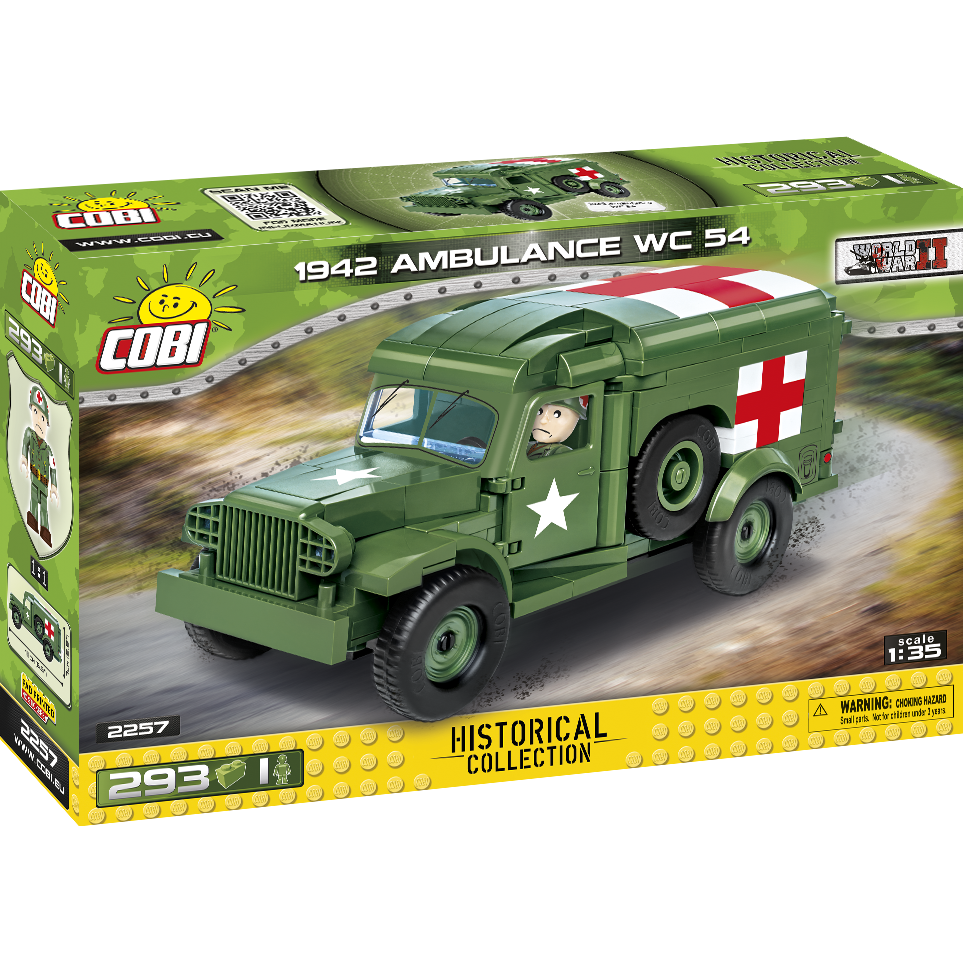 Cobi Historical Collection WWII: 2257 Dodge WC-54 Ambulance 293 PCS