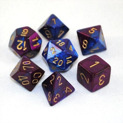 Chessex Gemini 7-Die Set Blue-Purple/Gold CHX26428