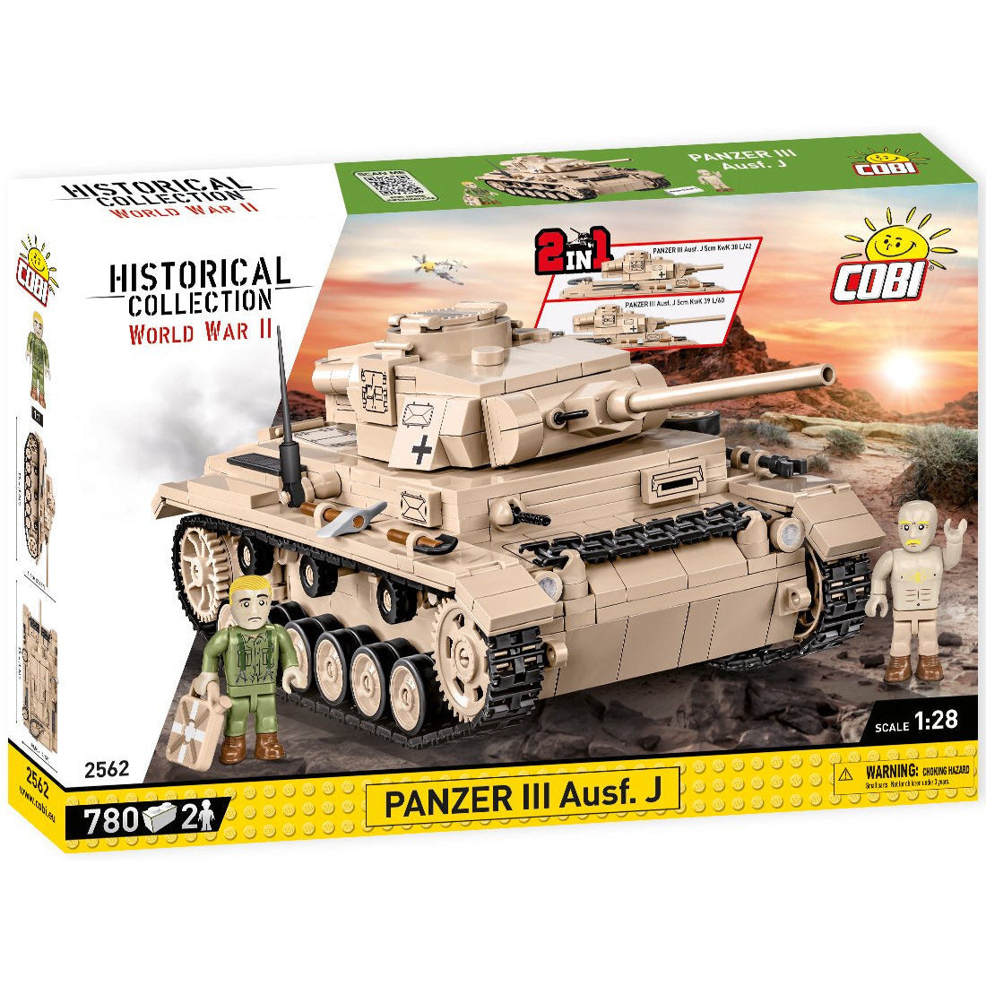 Cobi Historical Collection WWII: 2562 Panzer III Ausf.J 780 PCS
