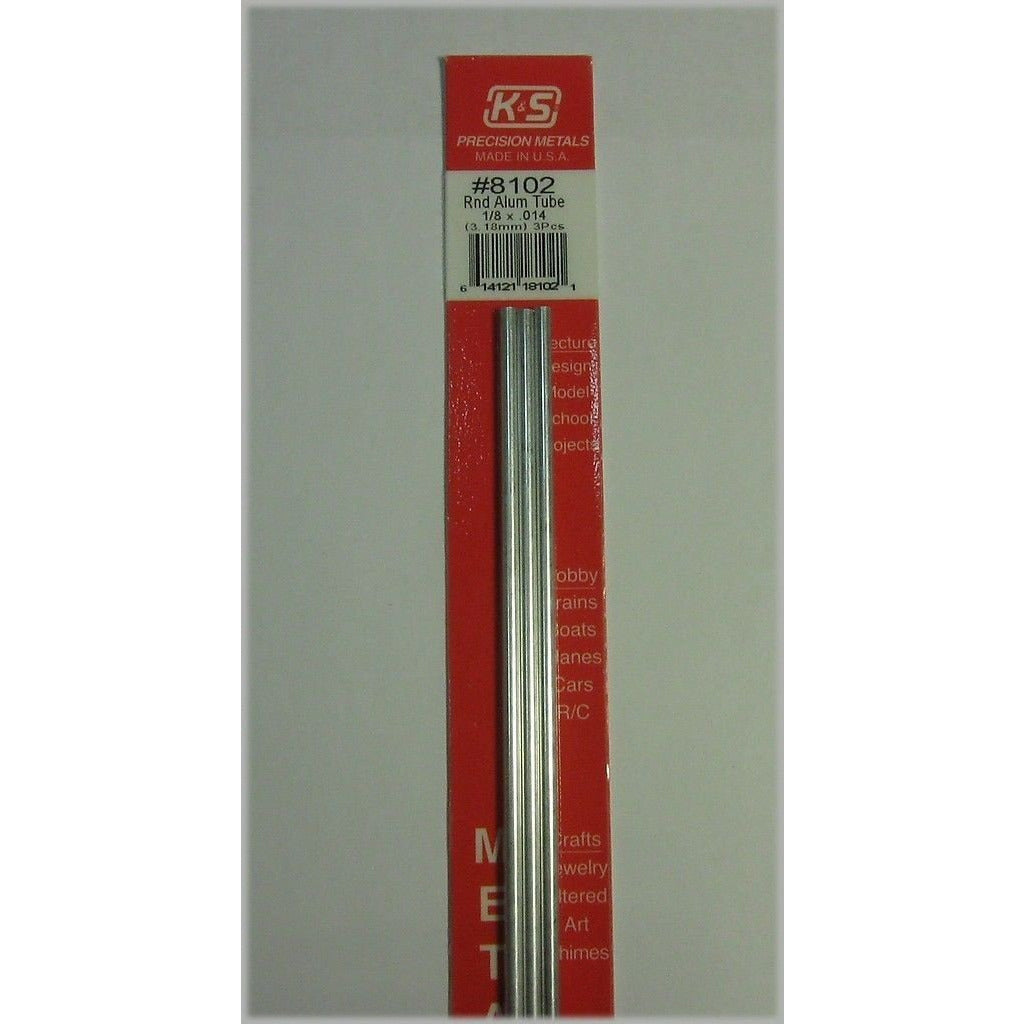K&S Aluminum Tube - 1/8" OD KSE8102