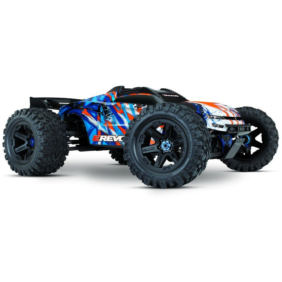 Traxxas E-Revo 2 VXL Brushless 1/8 Scale 4 WD Monster Truck TSM Orange w/VXL-6s ESC & TQi 2.4GHz Radio