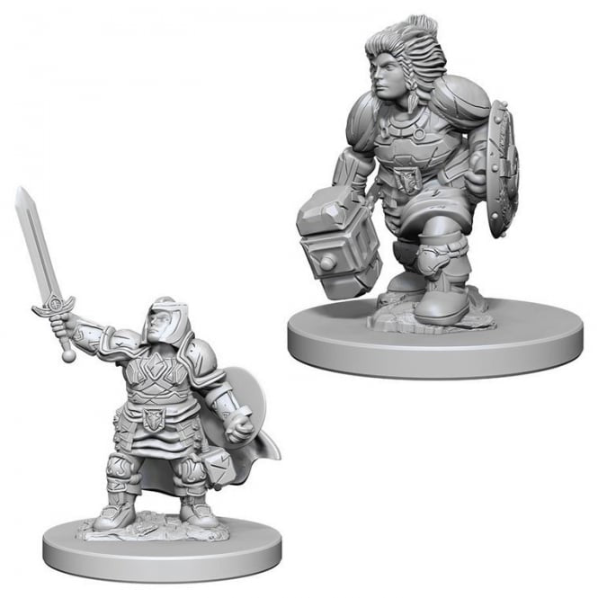 D&D Unpainted Mini - Dwarf Female Paladin 72631
