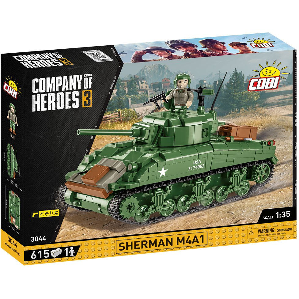 Cobi Company of Heroes 3: 3044 Sherman M4 A1 615 PCS