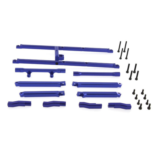VEN4384B Atomik X-Maxx Alloy Chassis Top Brace, Blue. Replaces TRA7714X