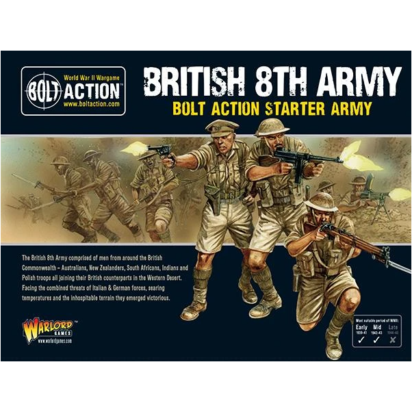 Bolt Action 8th Army Starter Army by WLG-402611001 by Warlord Games