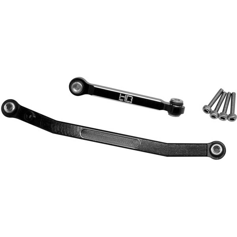 Black Aluminum Fix Link Steering Rod: SCX24 HRASXTF49X01