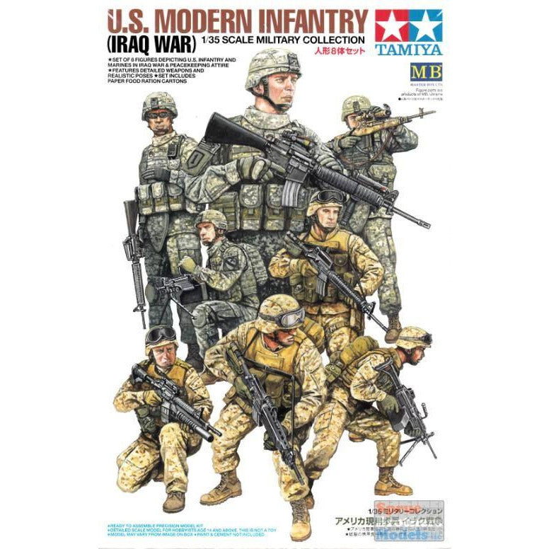 US Modern Infantry Iraq Type #32406 1/35 Figure Kit by Tamiya