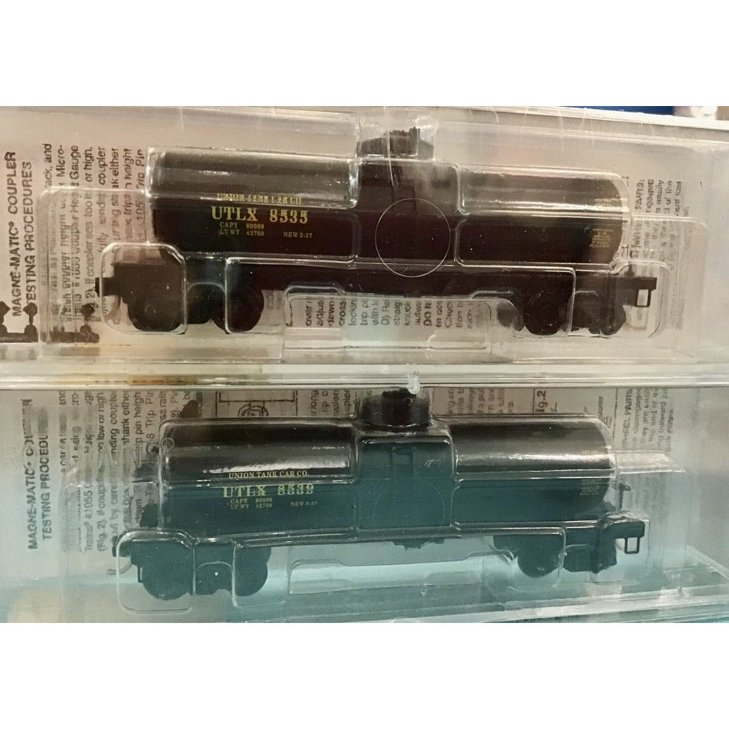 N Scale Union Tank Car2 Pack 39' Single Dome