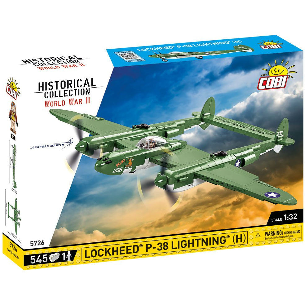 Cobi Historical Collection WWII: 5726 Lockheed P-38h Lightning 530 545 PCS