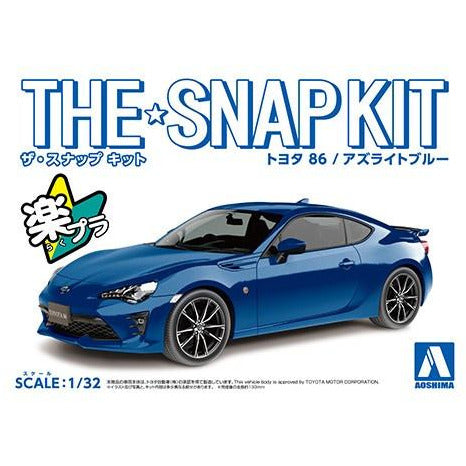The Snap Kit Toyota 86 (Azurite Blue) 1/32 Model Car Kit #55984 by Aoshima