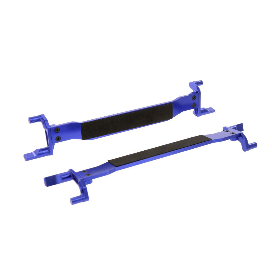 Atomik Traxxas X-Maxx Alloy Battery Hold Down - 2pcs, Blue VEN4385B