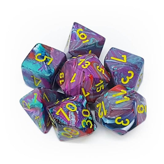 Chessex Festive 7-Die Set Mosaic/Yellow CHX27450