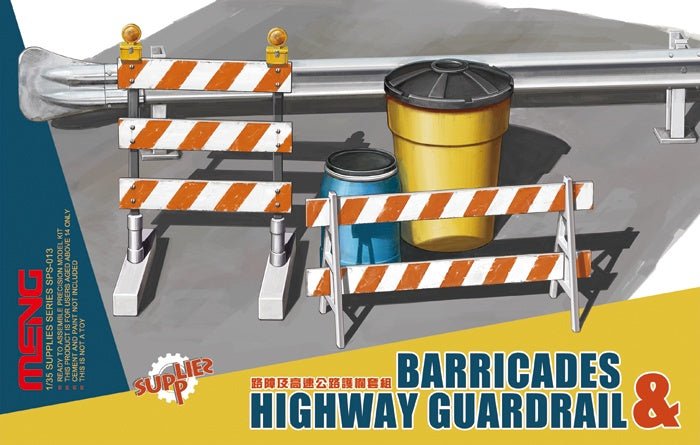 Barricade and Highway Guarrail 1/35 by Ment