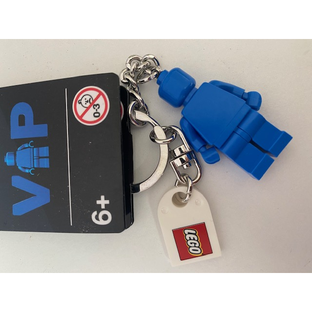 Lego Promotional VIP Blue Minifigure Key Chain with Lego Logo Tile 63