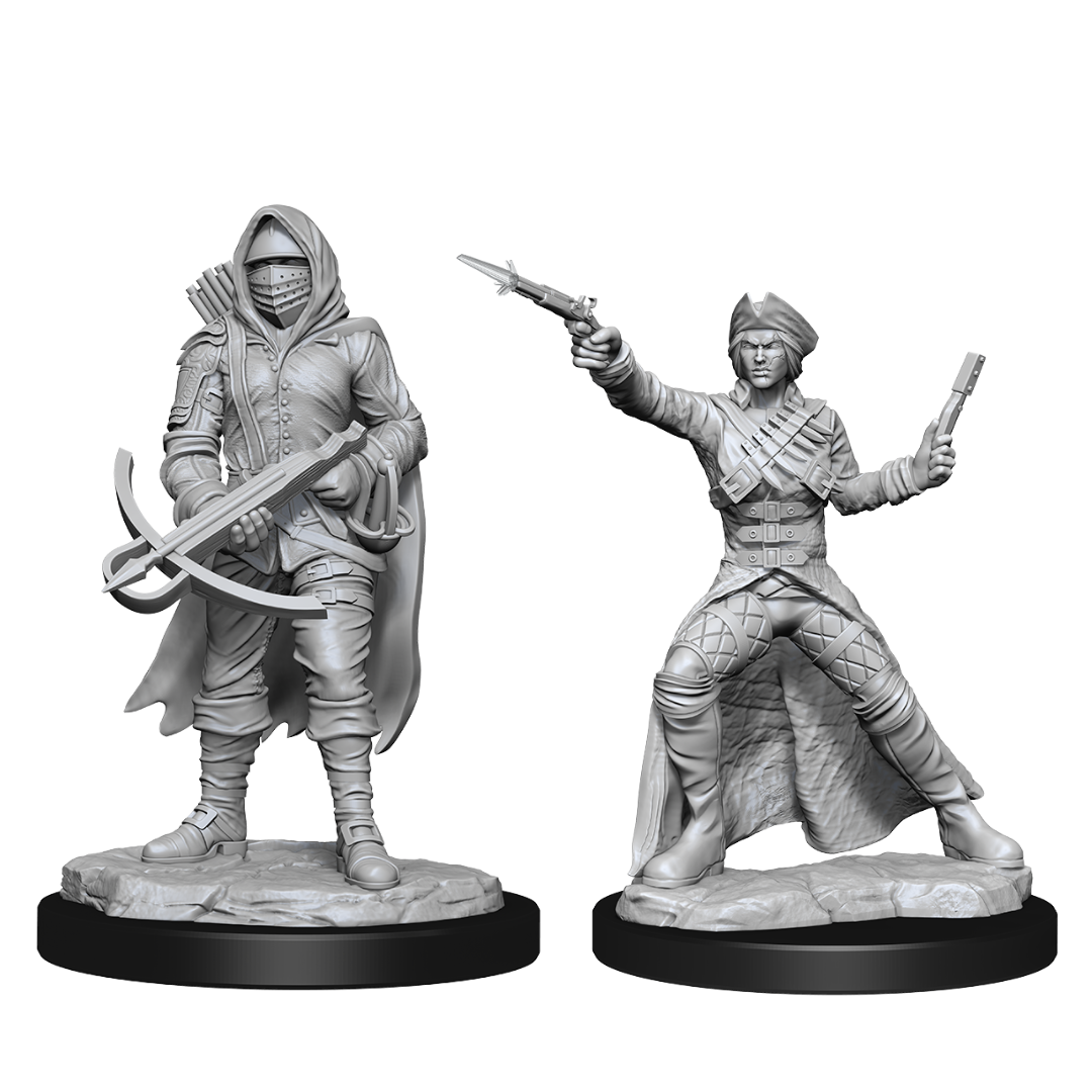 D&D Unpainted Mini - Bounty Hunter & Outlaw 90339