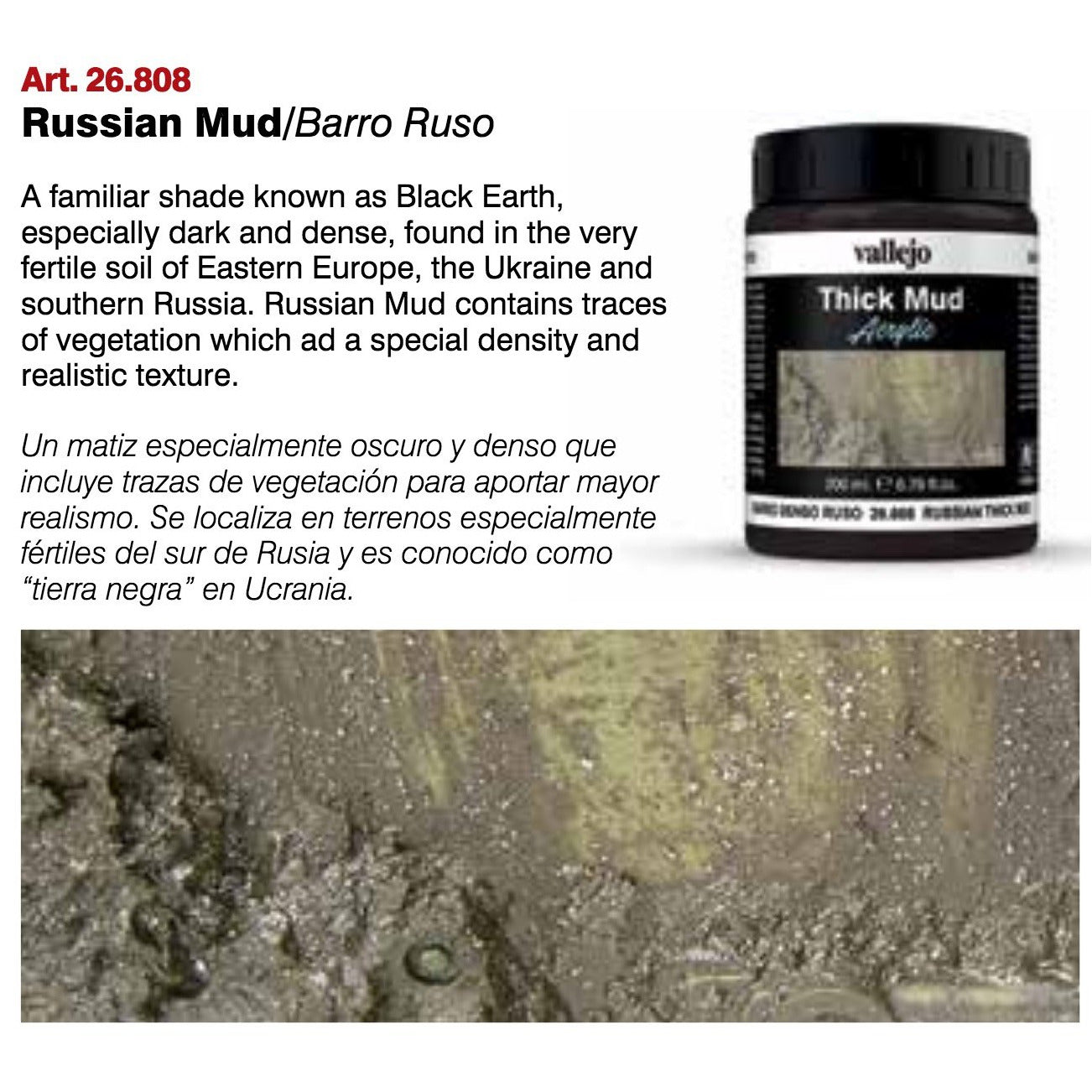 Vallejo Diorama FX VAL26808 Russian Thick Mud (200ml)