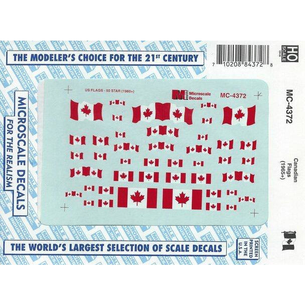 Canadian Flags -- Mini-Cal Red & White w/Maple Leaf