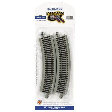 15" Radius Curve Track - Nickel (4PC)(HO)