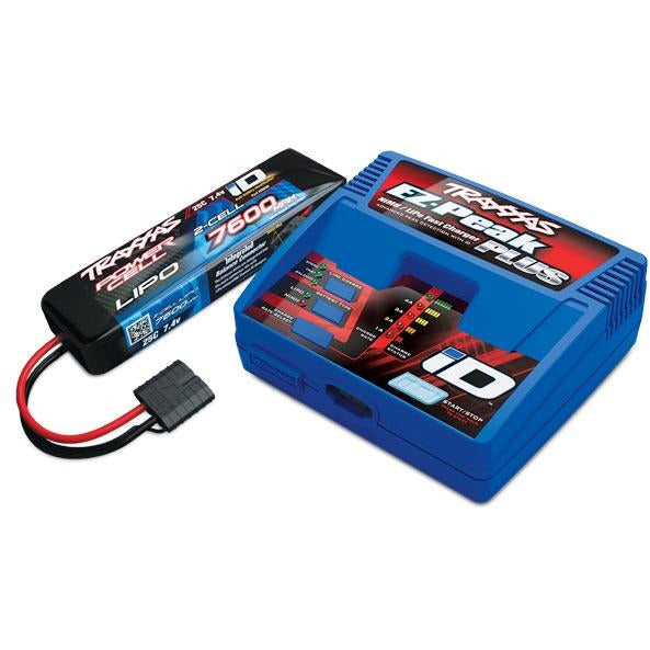 Traxxas EZ-Peak Multi-Chemistry Battery Charger (TRA2970) with 1x 7600mAh 7.4V 2Cell 25C LiPo Battery (TRA2869X)