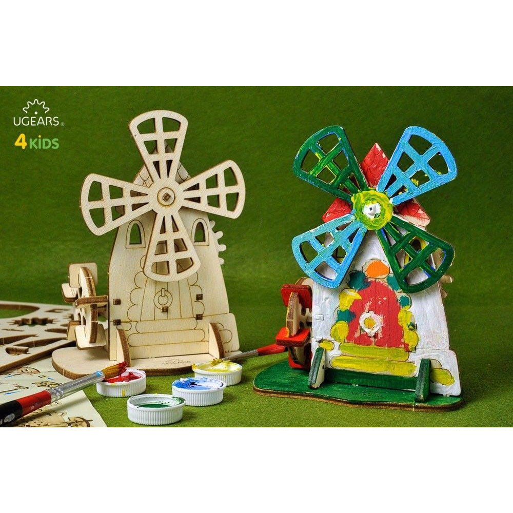 3-D Coloring Puzzle Mill by Ugears