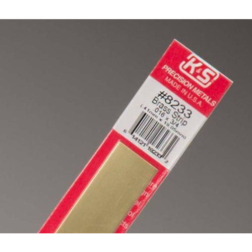 K&S Brass Strip - .016 x 3/4" KSE8233