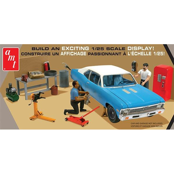 Garage Accesory Set 2 1/25 Car Accessory Model Kit #PP016 by AMT
