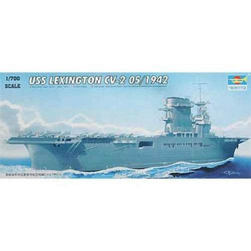 USS Lexington CV-2 Aircraft Carrier 1/700 Model Ship Kit #5716 by Trumpeter