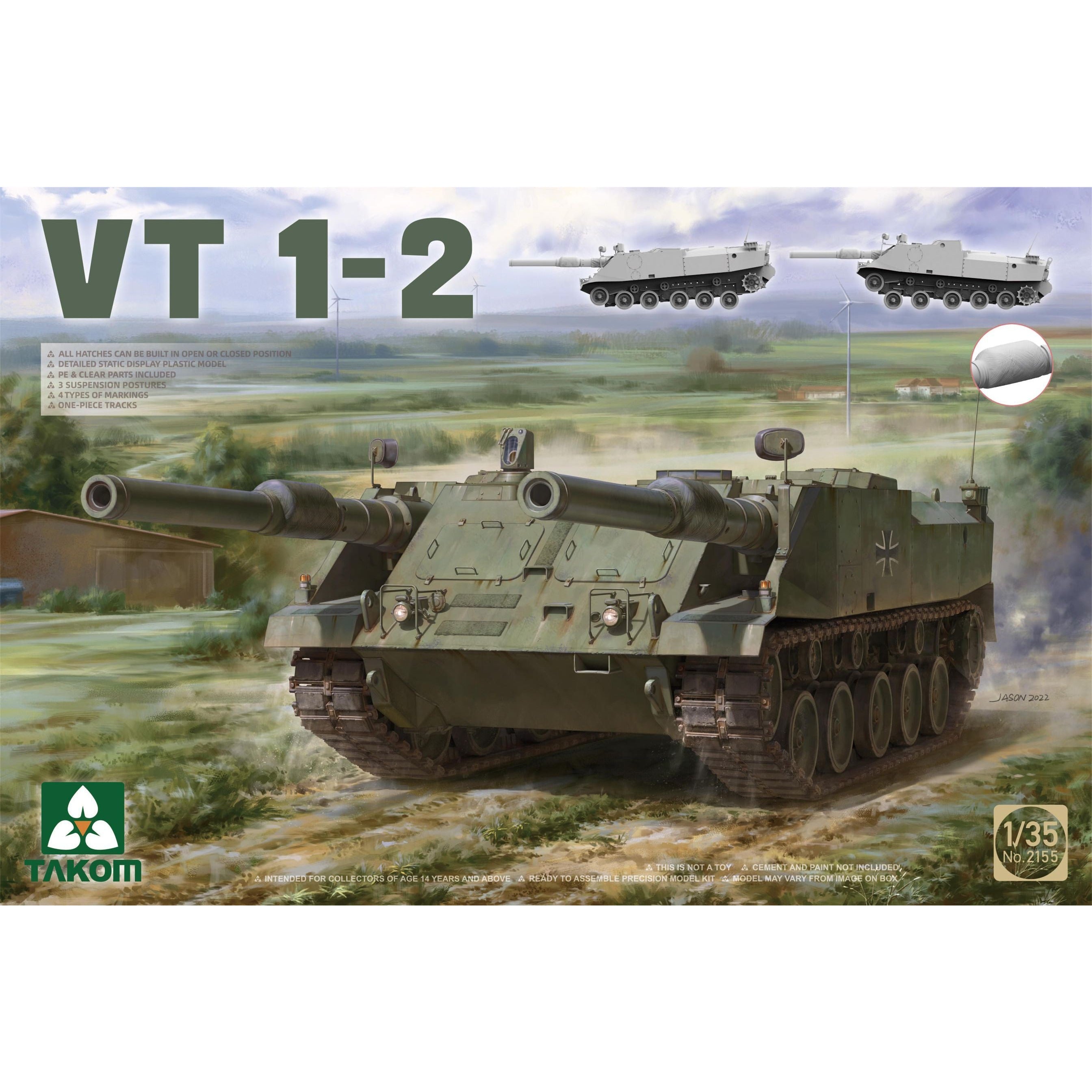 VT 1-2 Tank 1/35 #2155 by Takom