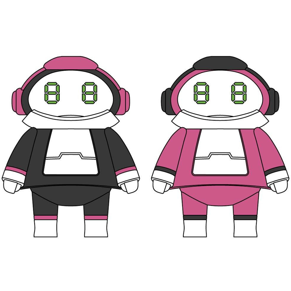 Tiny Mechatro Mate No.02 Black and Pink #64517 (Set of 2 Models) by Hasegawa