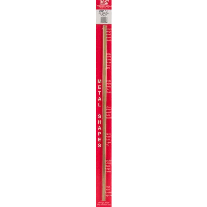 K&S Square Brass Tube - 3/16" OD KSE8153